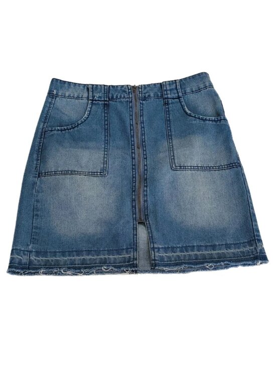 Velvet Heart Dresses & Skirts - Velvet Heart Distressed Blue Denim Skirt